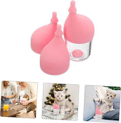 Levemolo Kitten Feeding Bottle Newborn Puppy and Kitten Milk Bottle Choke Nipple Portable for Puppies