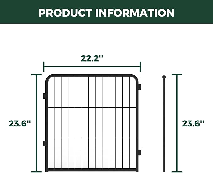 FXW AuraSpace Pro Acrylic & Wire Mesh Indoor Dog Playpen, 24" Height 2 Metal Panels Metal Dog Pen for Puppies & Small Dogs, Black│Patented