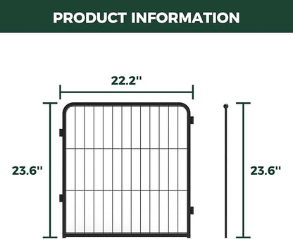 FXW AuraSpace Pro Acrylic & Wire Mesh Indoor Dog Playpen, 24" Height 2 Metal Panels Metal Dog Pen for Puppies & Small Dogs, Black│Patented