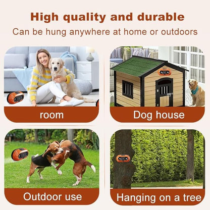 Ultrasonic Dog Bark Deterrent Devices,Anti Barking Device,Dog Barking Silencer,3 Modes Anti Dog Barking Device,Waterproof,Bark Box Indoor Outdoor for Dogs Training & Behavior Aid,Yellow
