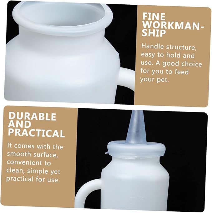 POPETPOP 2pcs Bottle Kitten Milk Feeder Puppy Milk Replacer Nipples for Pet Nursing Bottle