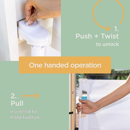 Hakuna Pets Indoor/Outdoor Paw Proof Retractable Dog Gate, 36.6" Tall Extends to 71" Wide, White