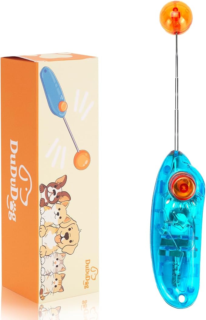 DuDuDog Dog Training Clicker for Training with Retractable Target Stick and Bright Ball, Clear Plastic Handle, Adjustable Length Trainer for Dogs, Puppies, Cats and Pets