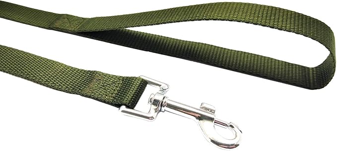 Nylon Training Dog Leash for Small Medium Large Dogs, 15ft 20ft 30ft 50ft Long Leash Dog/Puppy Lead for Obedience Recall Training, Camping (50ft, Green)