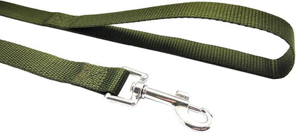 Nylon Training Dog Leash for Small Medium Large Dogs, 15ft 20ft 30ft 50ft Long Leash Dog/Puppy Lead for Obedience Recall Training, Camping (1" x 30ft, Green)