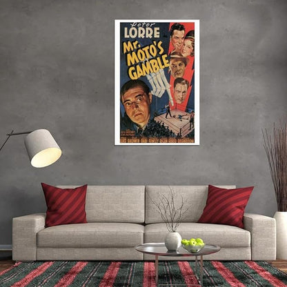 Black Empire Mr. Moto's Gamble Movie Peter Lorre Keye Luke Dick Baldwin Lynn Room Decor Wall Art Print 24x36 Poster