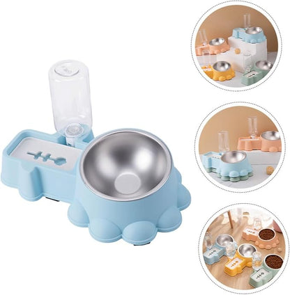 Kisangel 1 Set Adorable Dog Feeder and Water Dispenser Convenient Automatic Pet Bowl Non Slip Design for Cats Dogs Pet Stores