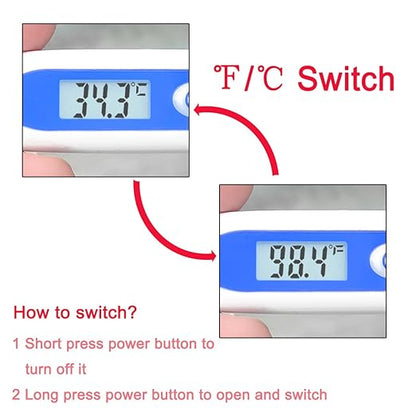 Oral Thermometer, Digital Thermometer for Fever (A, Pack of 4)