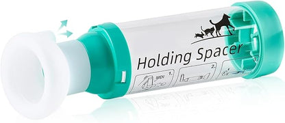 Pet Inhaler Spacer with Round Silicone Mask – Canine Aerosol Chamber for Dogs with a Respiratory Condition, Helps Medication Delivery, Includes 1 Mask Sizes
