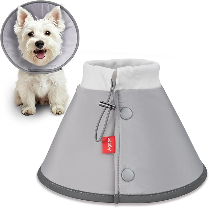 Agape Soft Dog Cone for Small Dogs & Cats, Comfy Dogs Recovery Collar After Surgery, Adjustable E Collar Alternative to Stop Licking, Protective Elizabethan Cones for Pup&Kitty, Comfortable Dog Cones