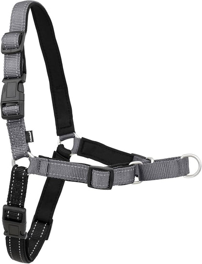 PetSafe Deluxe Easy Walk Harness - Trainer-Trusted Dog Chest Harness with Breathable Martingale Loop Design - Helps Stop Pulling with No Choking & Gagging - Small - Steel