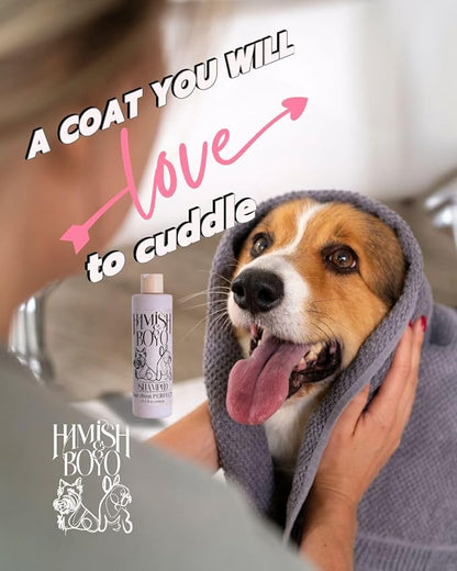 Hamish & Boyo Oatmeal Dog Shampoo for Itchy Skin & Allergies – Anti-Itch Relief with Oatmeal, Aloe & Chamomile – Gentle Formula for Sensitive Dogs – Made in USA – Sulfate & Paraben Free – Family Owned