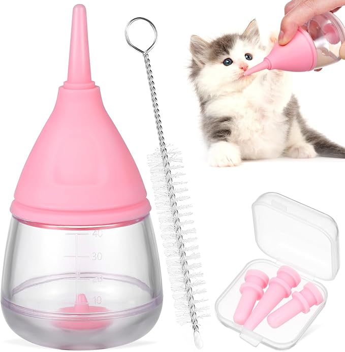 Ipetboom Kitten Bottle Pacifiers Milk Feeder Puppy Feeding Pet Feeding Pacifier Puppy Bottle Kitten Bottles for Newborn Puppy Feeding Bottles - 6 Piece Set Pet Baby Bottle