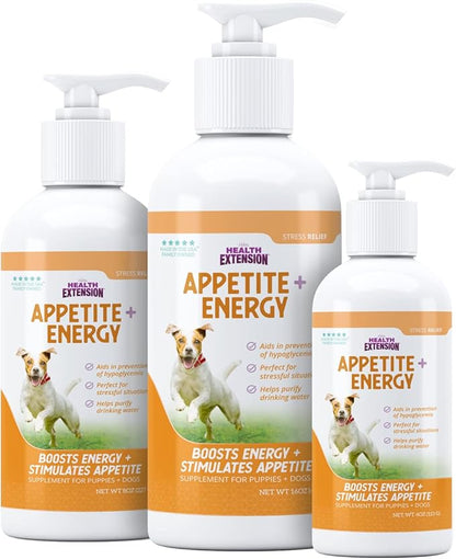 Health Extension Stress Relief Supplement for Dogs, 8oz - Appetite & Energy Boost, Prevents Hypoglycemia, Enriched with Vitamin B