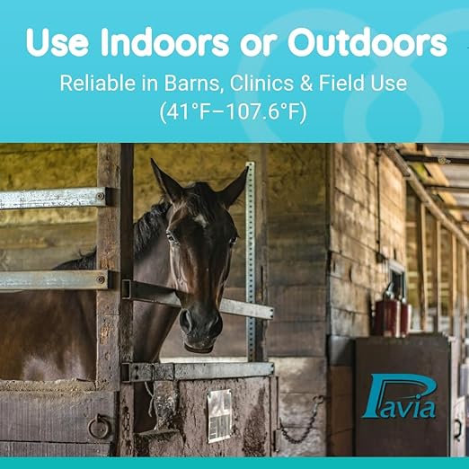 Pavia Rectal Temp Veterinary Thermometer | Accurate Temps in Only 6 Seconds | Cordless | Ideal for Dogs Cats Horses Pets | No Expensive Probe Covers | Trusted by Vets and Breeders
