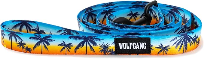 Wolfgang Heavy Duty Dog Leash, Pull-Tested to Over 800 lbs for Walking & Training, SunsetPalms Print, Large