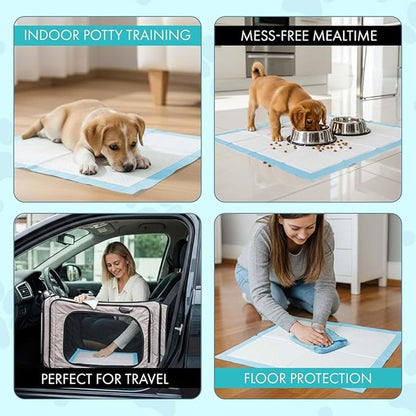 TBM Puppy Pads 23.6" x 23.6" - Super Absorbent Pee Pads for Dogs - Premium Leak-Proof - Pets Potty Training Essentials - Disposable Quick- Dry Pads for Puppies | Cats | Rabbits (Pack of 500)