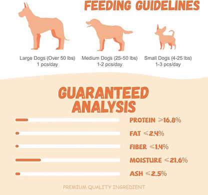 Pawmate Chicken Jerky Wrapped Sweet Potato Dog Treats w/Taurine, Healthy Dog Snacks Low Fat High Protein, Chewy Training Rewards Treats for Small Medium Large Breeds,10.6 oz, 13-17 Counts