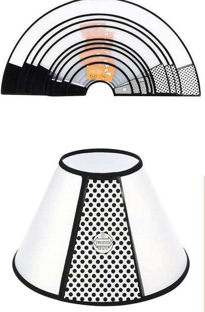 Dog Cone Collar Adjustable After Surgery–Soft, Comfortable Recovery E-Collar with Hook & Loop Closure, Protective Elizabethan Collar for Small, Medium & Large Dogs(Clear, XS (Neck 8.5"-10"))