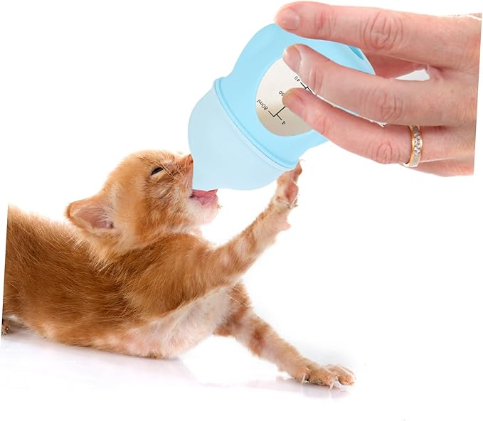 Toddmomy Mini Pet Feeding Bottle for Newborn Puppies Kittens Portable Milk Feeder Visible Scale Kitten Nursing Bottle