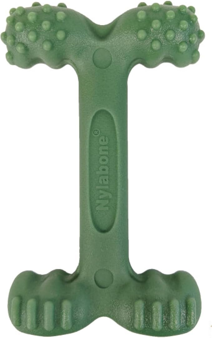 Nylabone Easy-Hold Dental Bone Power Chew Toy for Dogs, Dog Toys for Aggressive Chewers, Bacon Flavor, Large - Up to 50 lbs, 1 Count