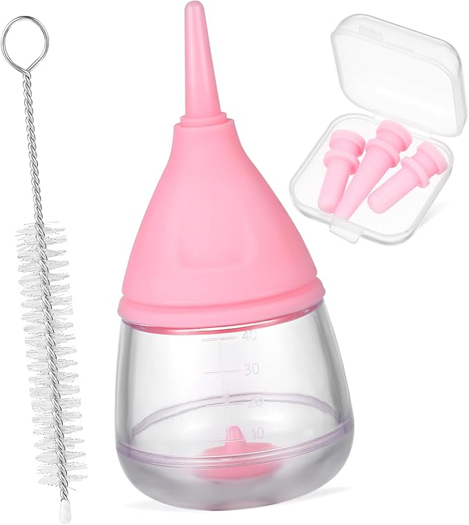 MERRYHAPY Kitten Puppy Nursing Bottle Set Pet Feeding Bottle Nipples Breast Milk for Newborn Kitten Feeder Cat Milk