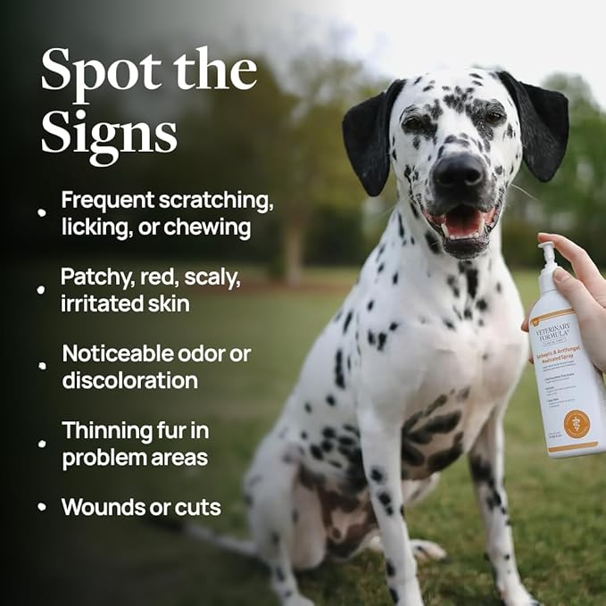 Veterinary Formula Clinical Care Antiseptic and Antifungal Spray for Dogs and Cats - Helps Alleviate Scaly, Greasy, or Red Skin and Supports Skin Prone to Odor Causing Buildup - Pack of 2, 8 oz Each