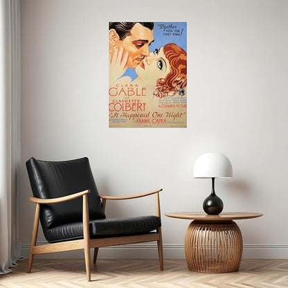 Rectify the Race It Happened One Night Movie Clark Gable Claudette Colbert 18x24 Poster