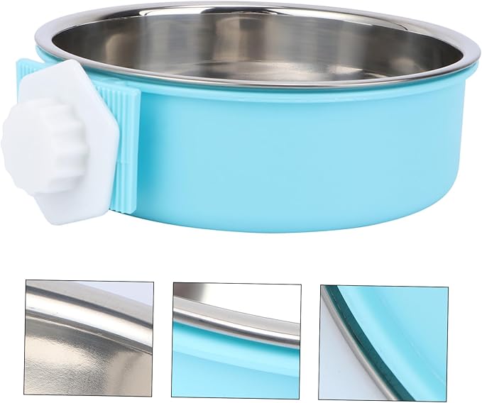 VANZACK Stainless Steel Dog Bowl Double Layer Easy to Pet Feeder Pet Supplies