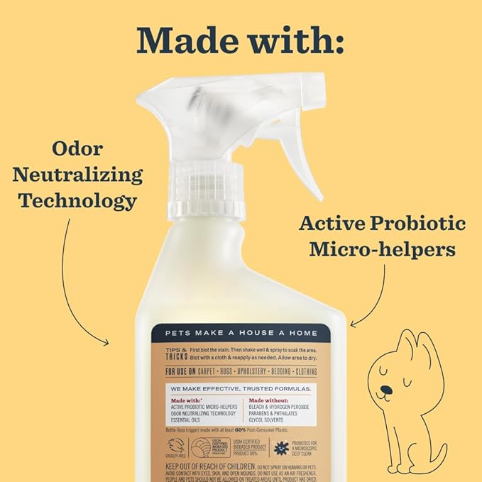 Mrs. MEYER'S CLEAN DAY Pet Stain & Odor Fighter,Orange Blossom Scent,16oz,(Pack of 2)