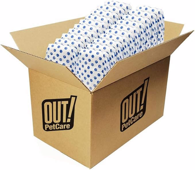Out! PetCare Disposable Dog Diapers Male, Puppy Belly Band, Potty Training, Doggie Diapers, Belly Bands for Male Dogs, Puppy Training, Adjustable Fasteners, Incontinence, (M/L, 96ct)