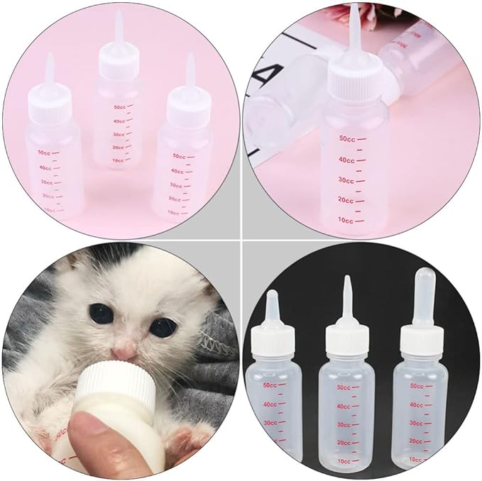 Pet Dog Feeding Bottle: 8Pcs Cat Puppy Small Pets Milk Feeders Medicine Feeding Containers Mini Small Animals Feeding Tools