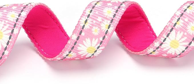 Choke Chains Large Dogs，Stainless Steel Chain Dog Martingale Collar, No Pull Slip Cinch Training Escape Proof Heavy Duty Dog Collar for Small Medium Large Pet Girl Female Dogs，Pink Flower XL