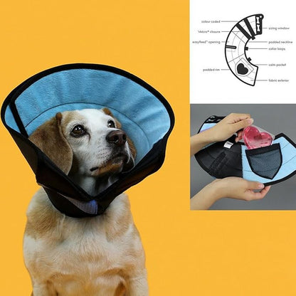 KVP Calmer Pet Recovery Collar, S Size Fits 8" to 11" Neck/5.5" Depth