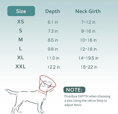 Dog Cone Collar with Snap-on Detachable Soft Liner, Lightweight Transparent Elizabethan Alternative to Stop Licking, for Spay Neuter Surgery Recovery, for Medium Large Small Dogs (Green,L)