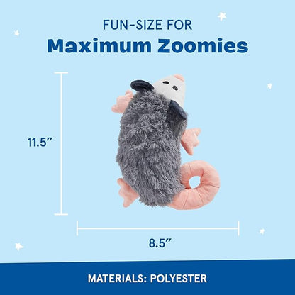 Barkbox Poppy Possum Interactive Plush Dog Toy - Squeaky Dog Chew Toy with Whip-N-Flip Tail of Dogs and Puppies