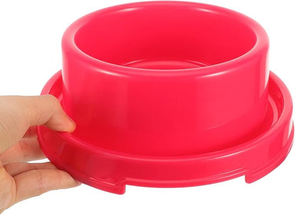 ULTECHNOVO Dog Feeding Bowl Plastic Small Pet Water Feeder Red Pp Indoor Puppy Food Dispenser