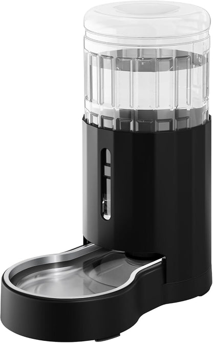CZPET Dog Water Bowl Dispenser 8L, Wider Mouth & Upgraded Brush for Easy Cleaning Automatic Cat Gravity Refilling Waterer with Removable Stainless Still Bowl, Larger Drinking Area for Multi-Pet Home