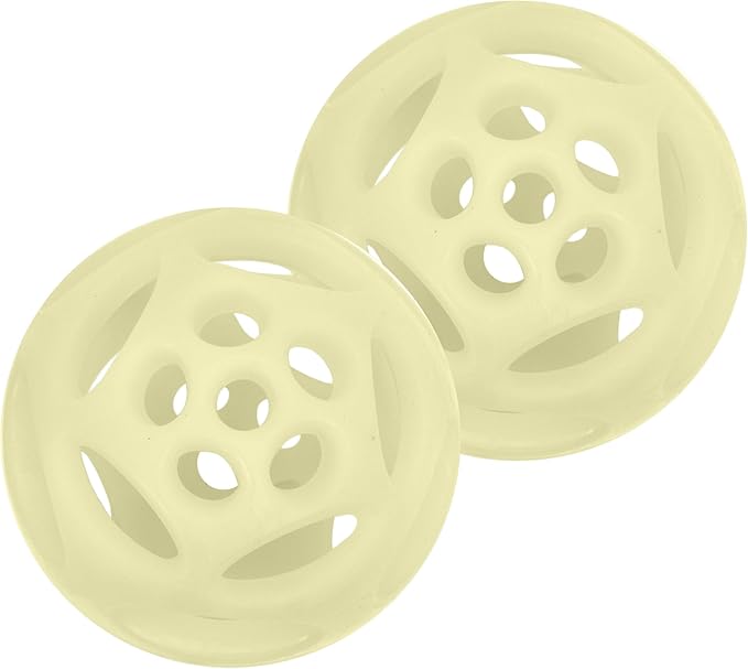 Chew King by Mammoth Glow-in-the-Dark Dog Fetch Balls (2-Pack), Lattice Rubber Fetch Toys for Night Play, High Bounce, Rechargeable Under Any Light, Large 4.5"