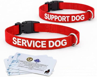 Service Dog Collar & Emotional Support Animal (ESA) Collar with Metal ID Tag + 3 Information Cards – Adjustable Heavy-Duty Nylon | ALL ACCESS CANINE