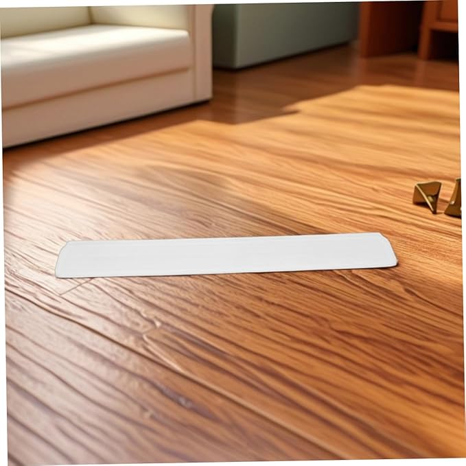 BESPORTBLE 2Pcs Gate Support Feet Slip Floor Transition Strip for Doorway Ramps Durable Guardrail Holder for Stairways Pet Fences Easy Installation White
