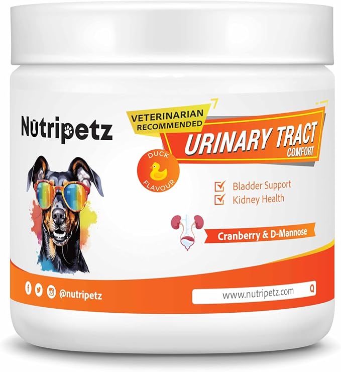 Urinary Comfort Chews for Dogs - Natural Cranberry & Herbal Blend for Kidney, Bladder & UT Health, 120 Soft Chews