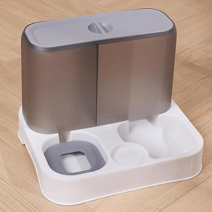 Practical Dogs Water Food Bowl Dispenser for Pet Lovely 2 in 1 Feeder Container Dispenser