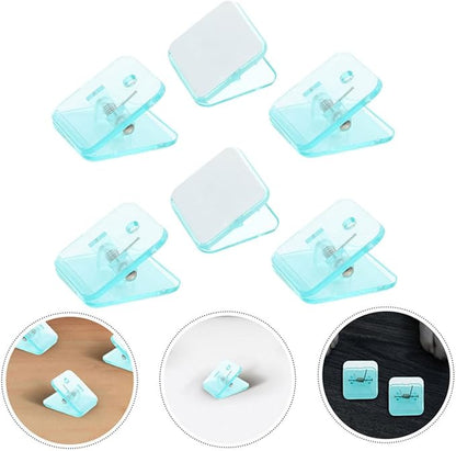 BESPORTBLE 8pcs Transparent Wall-Mounted Dog Pee Pad Holder Clips Reusable Puppy Training Supplies Nonslip Base for Secure Potty Pad Placement