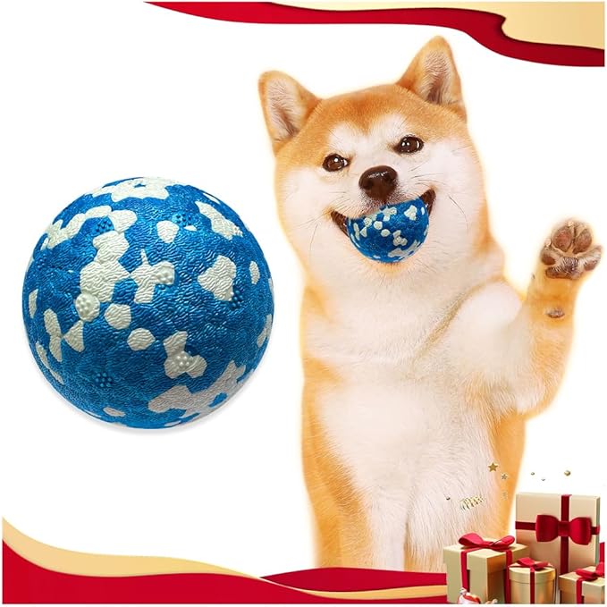 Mankoda Dog Balls, Indestructible Tennis Balls for Dogs, 2.5'' Durable Bouncy Dog Toys for Aggressive Chewers, Interactive Dog Toys for Fetch Game, Lightweight Floating Chew-Proof (1 Pack)