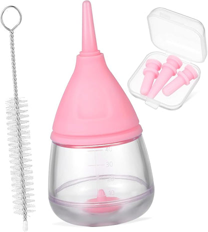 WOONEKY Silicone Nursing Bottles for Puppies Kitten Newborn Puppy Feeding Supplies Dog Bottles Milk Cleaning Brush