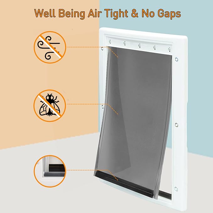 Dog Door Replacement Flaps,Large Dog Door Compatible with PetSafe Freedom PAC11-11039,Measures 10 1/8" x 16 7/8",Easy to Replace,Sturdy Weather-Proof & No Warped