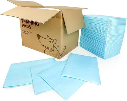 Best Pet Supplies XL (36 x 28 Inches) Puppy Pads 100 Count - Super Absorbent Dog Training Pads, Quick-Dry, Odor Control, Disposable Pee Pads, Leak-Proof Wee Wee Pads for Indoor Dogs – Baby Blue