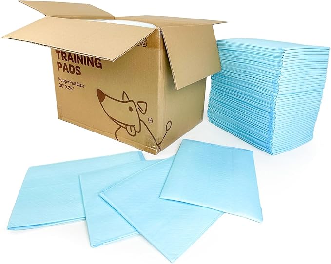 Best Pet Supplies XL (36 x 28 Inches) Puppy Pads 40 Count - Super Absorbent Dog Training Pads, Quick-Dry, Odor Control, Disposable Pee Pads, Leak-Proof Wee Wee Pads for Indoor Dogs – Baby Blue