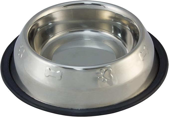 Arquivet Dog Cat Pet Feeder – Stainless Steel Non-Slip Decorated – 900 ml / 25 cm